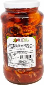 Baby poulpe au piment produits de la mer CROC'ELLA région PACA