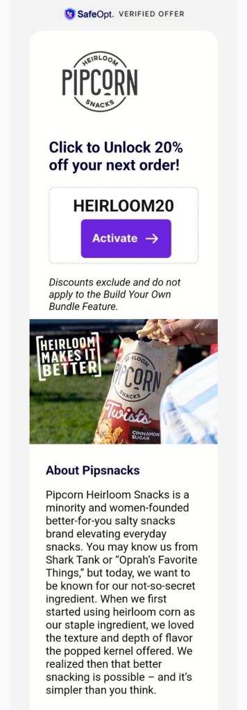 thank you email example pipsnacks