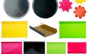 Carton laminée, Assiettes, disques et plateaux carton