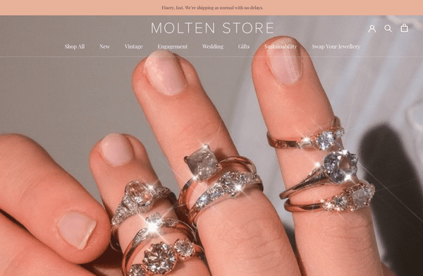 Molten Store - A unique online store for sustainable and upcycled jewelry - SmartrMail blog