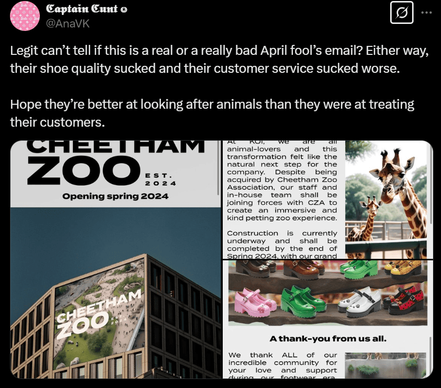april fools day campaign leading to backlash