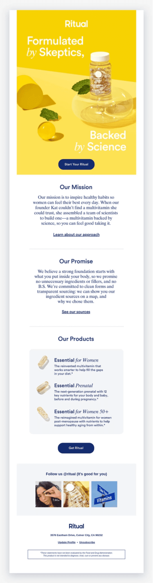 ritual newsletter example