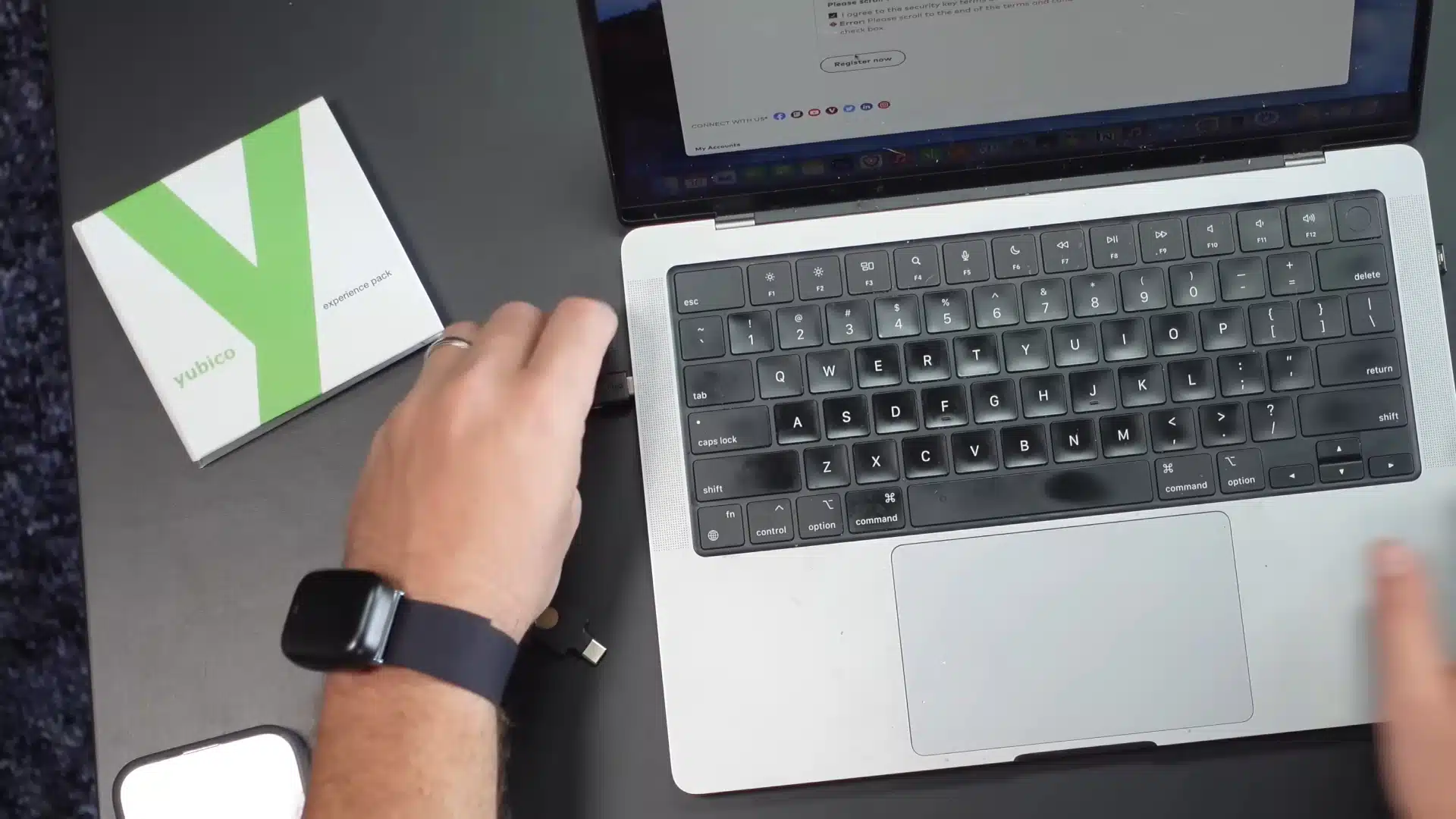 plugging in your Yubikey