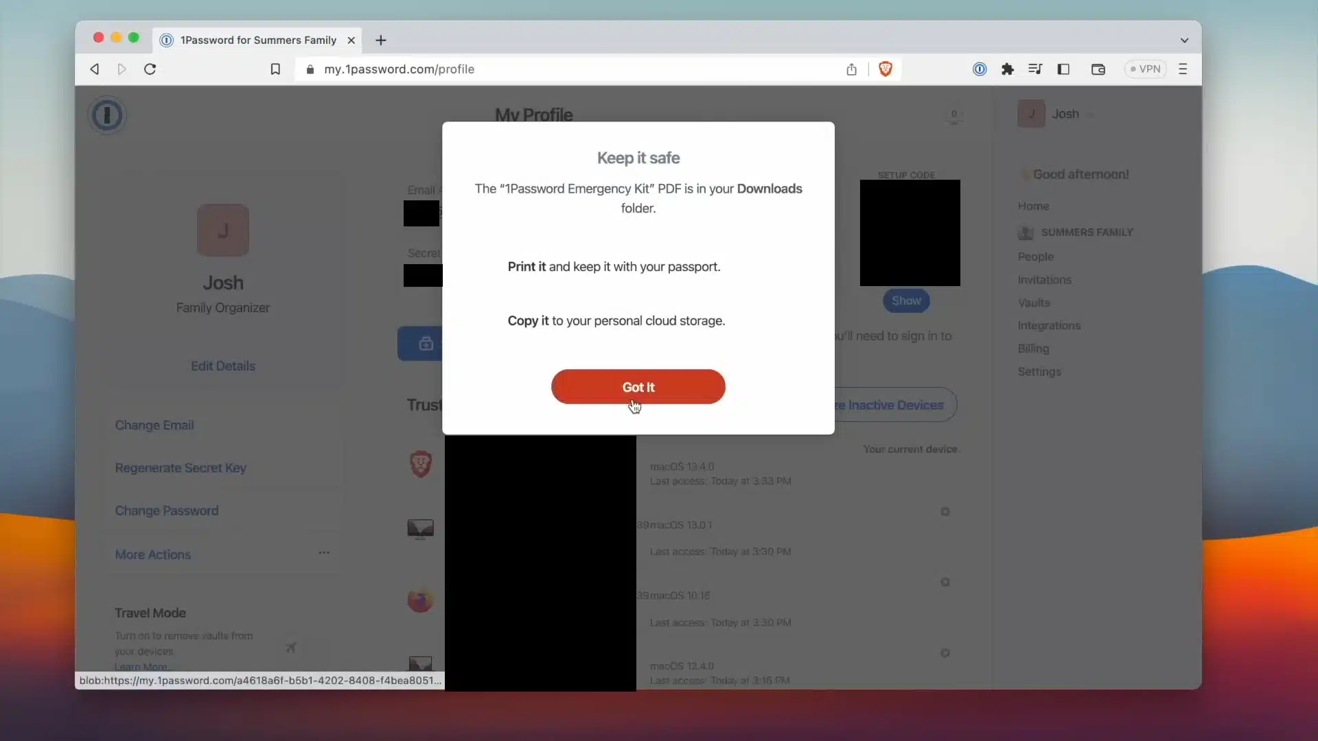 Emergency access file