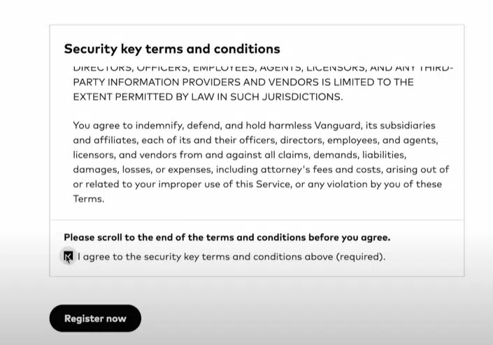 security key terms of Use