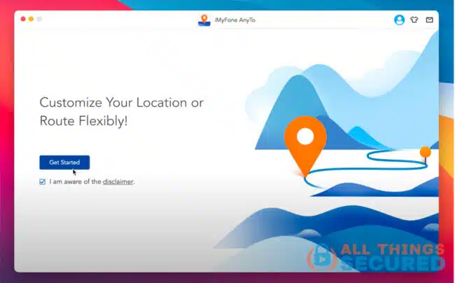 iMyFone get started screen